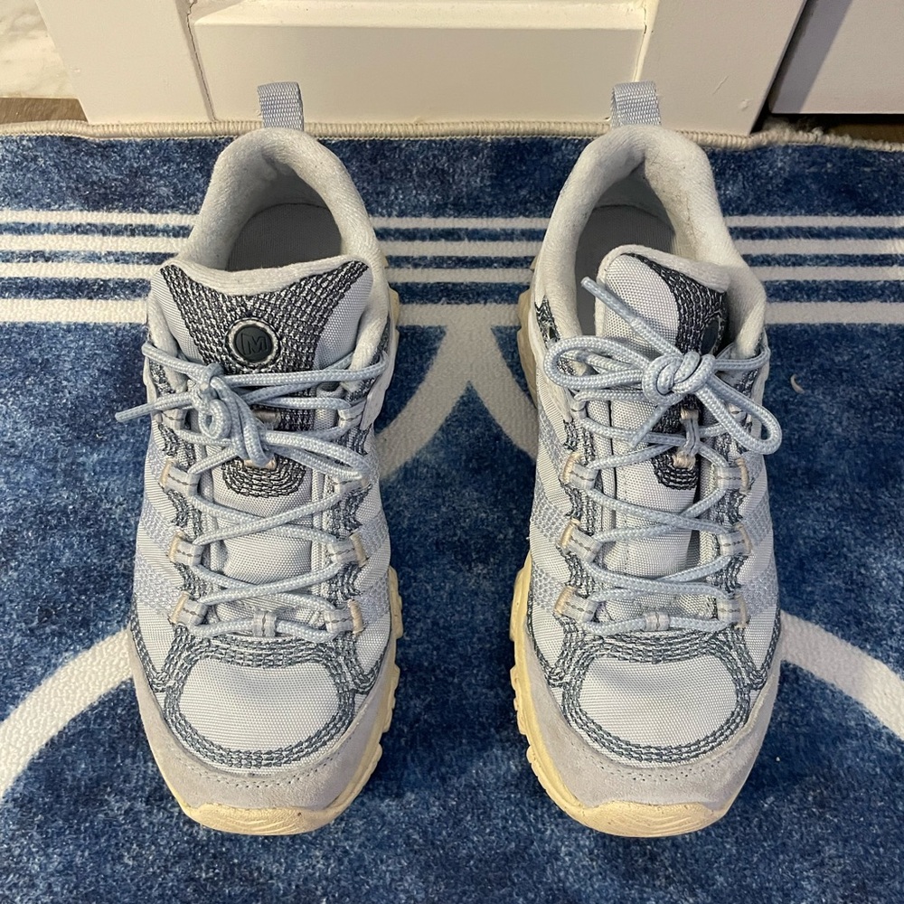 Merrell Light Blue and Gray Athletic Shoes